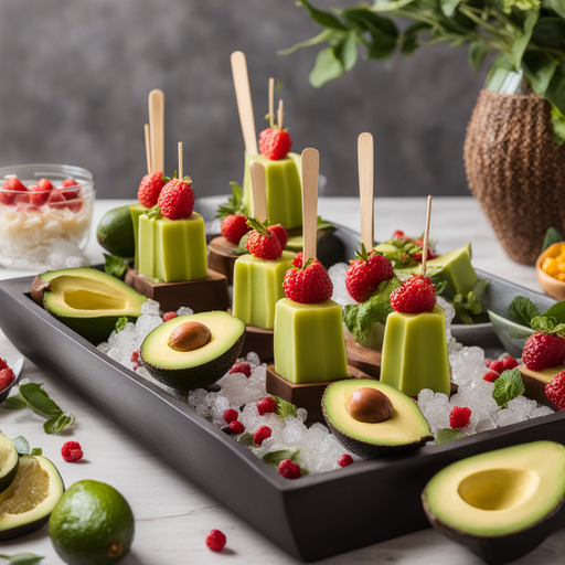 Avocado-Eis am Stiel