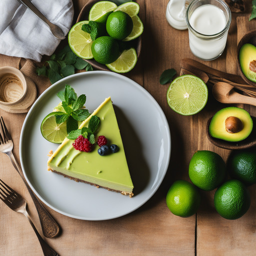 Avocado Limetten Käsekuchen
