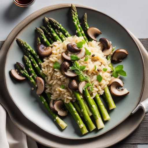 Spargel-Pilz-Risotto