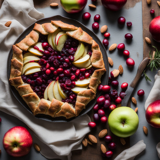 Apfel Cranberry Mandel Galette