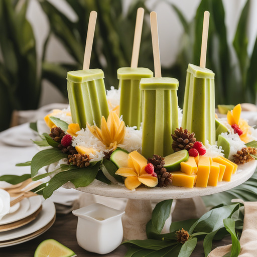 Avocado Mango Kokosnuss-Eis am Stiel