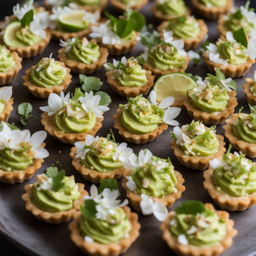 Avocado Limetten Kokosnuss Tartlets