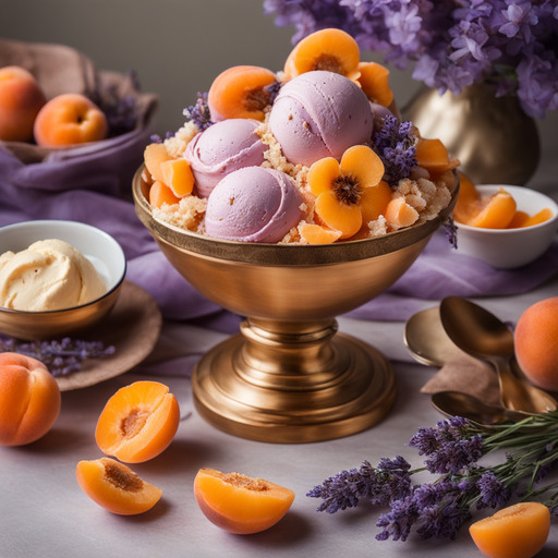 Aprikosen-Lavendel-Eis