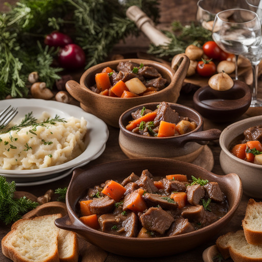 Rindfleisch und Pilz Eintopf