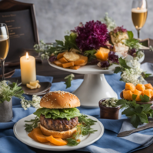 Blauschimmelkäse-gefüllter Burger