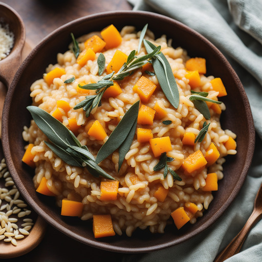 Kürbis-Salbei-Risotto