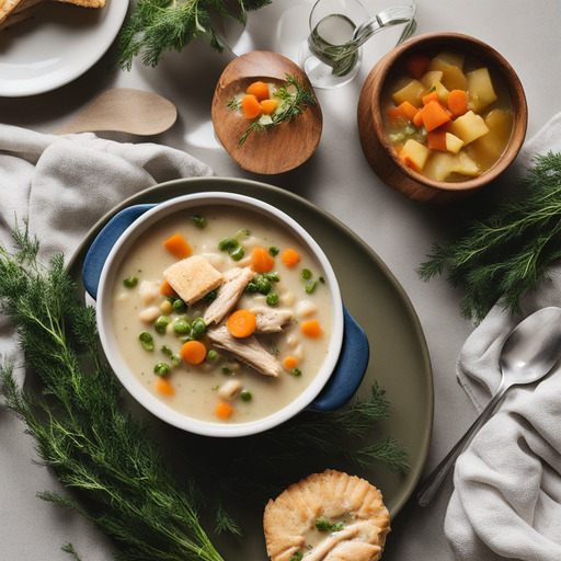 Hühnertopfkuchensuppe
