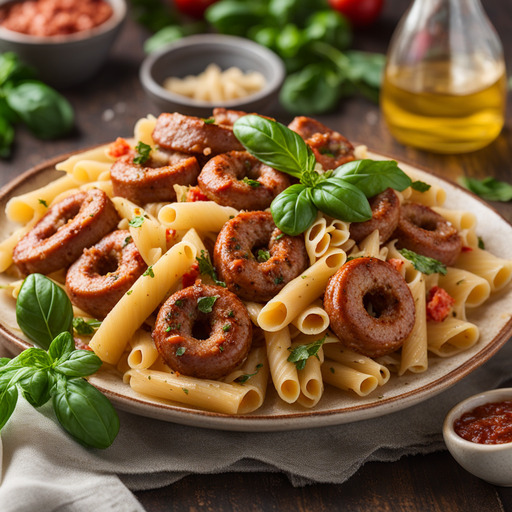 Heiße italienische Wurst Pasta