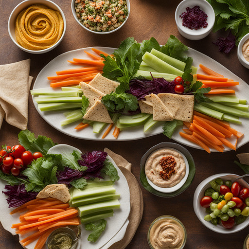 Hummus und Gemüse Wraps