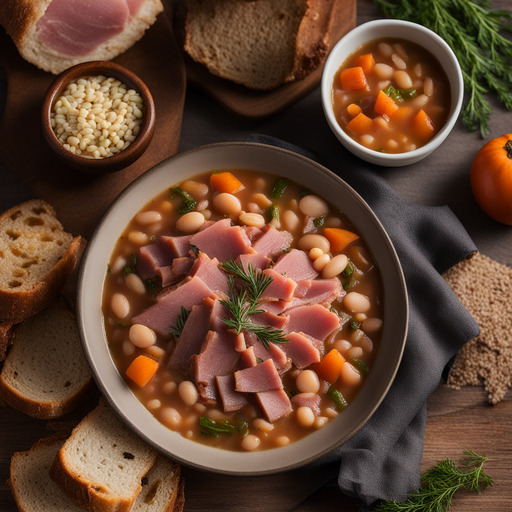 Schinken-Bohnen-Suppe