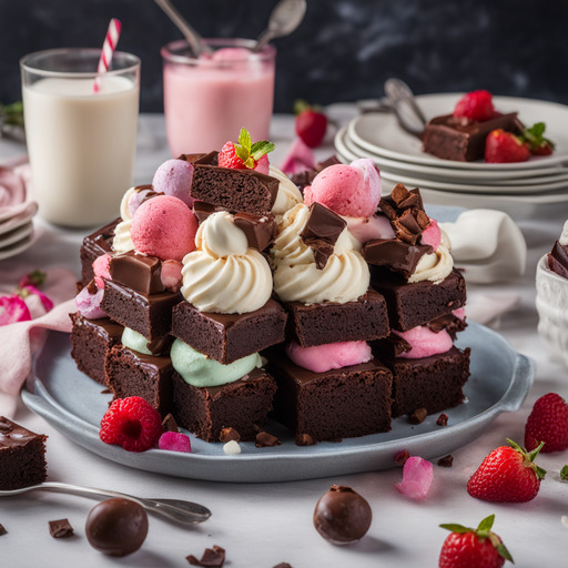 Eiscreme-Sundae-Brownies