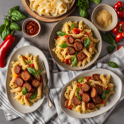 Italienische Wurst und Pfeffer Pasta