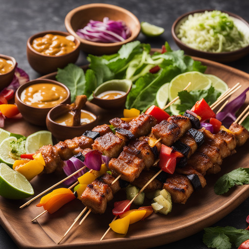 Indonesische Satay-Spieße