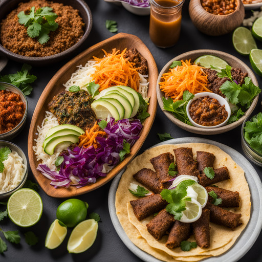 Injera (Äthiopisches Fladenbrot) Tacos
