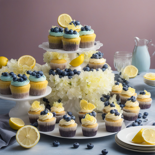 Eisige Zitronen-Heidelbeer-Muffins