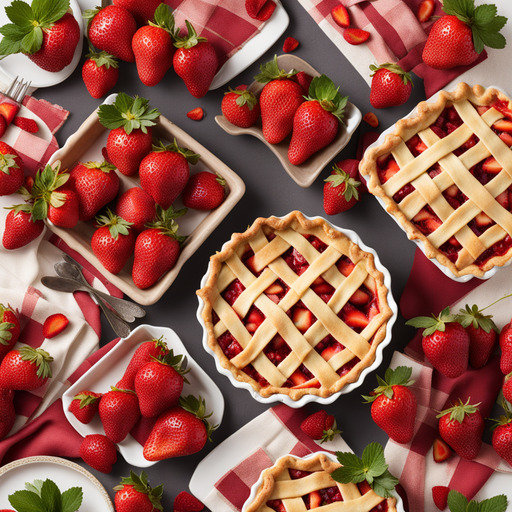 Gitterkuchen mit Erdbeeren