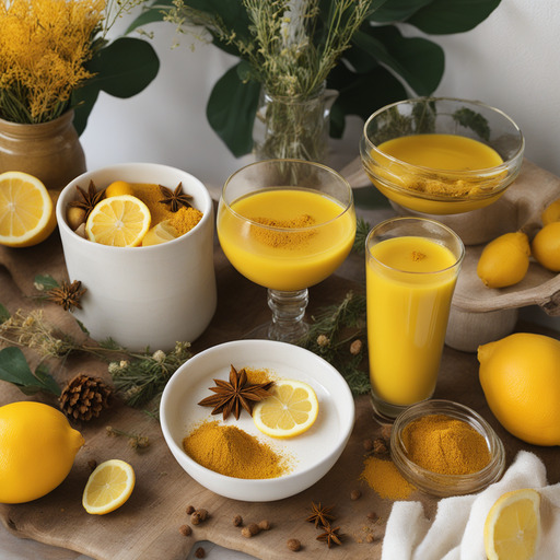Zitronen-Kurkuma-Goldene Milch