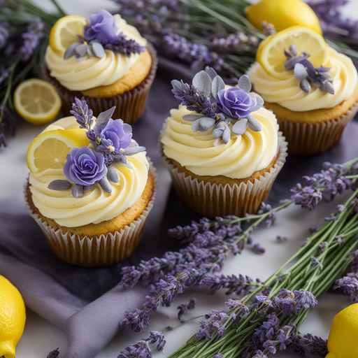 Zitronen-Lavendel-Cupcakes