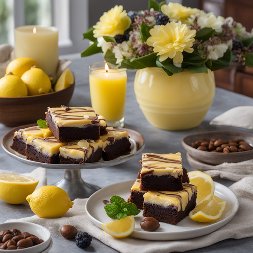Zitronen-geladene Brownies
