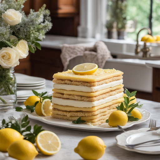 Zitronen-Shortbread-Eisbox-Kuchen