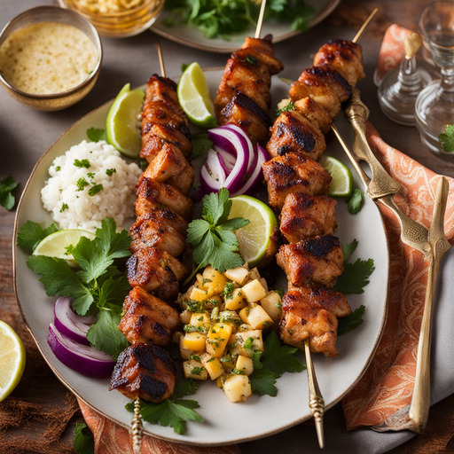 Marokkanische Hähnchen-Spieße