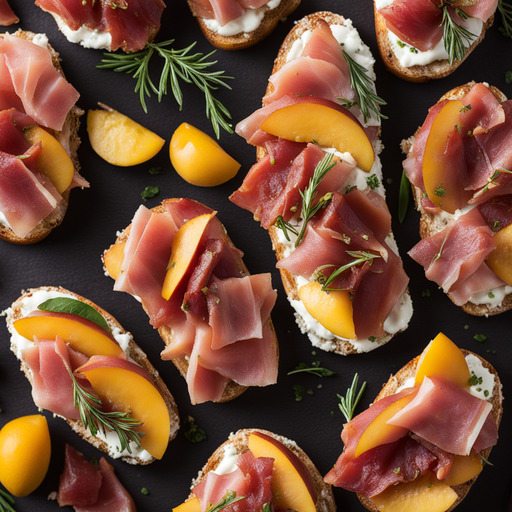 Nektarinen und Prosciutto Crostini