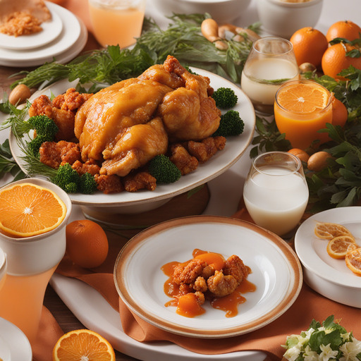 Hähnchen in Orangensoße