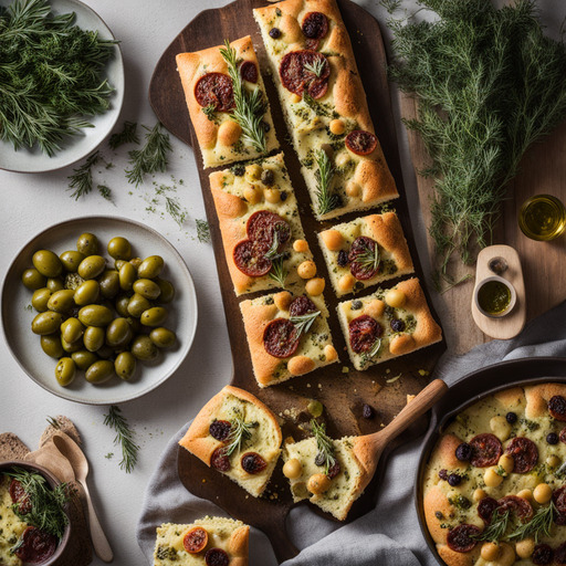 Oliven- und Kräuter-Focaccia