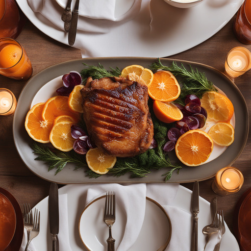 Orangen glasierte Schweinekoteletts