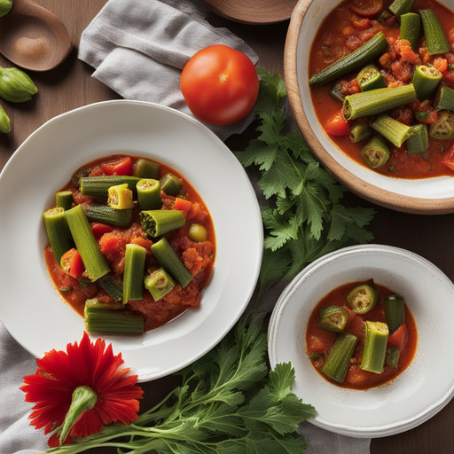 Okra- und Tomaten-Eintopf