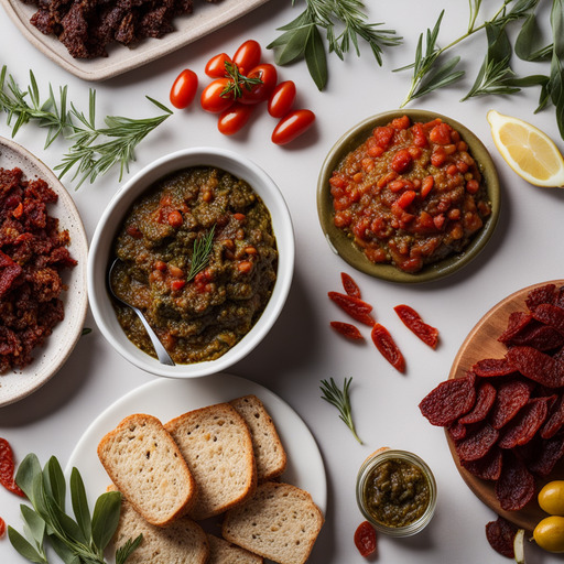 Olive- und getrocknete Tomate Tapenade
