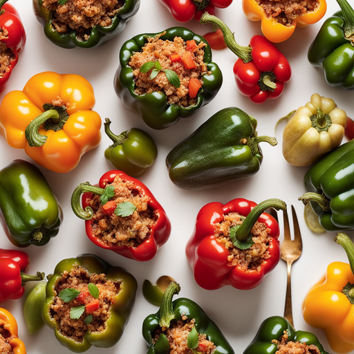 Ofengebackene gefüllte Paprika