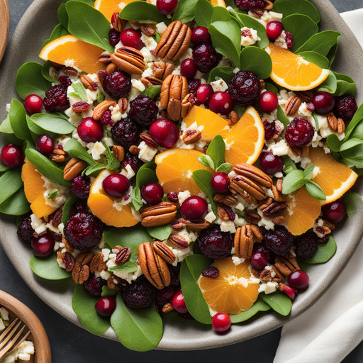 Orangen-Cranberry-Pekannuss Salat