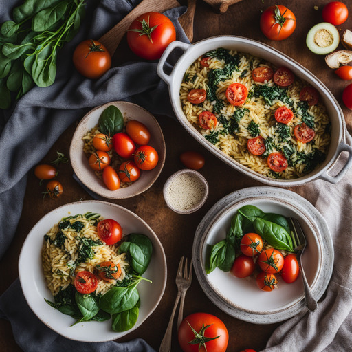 Orzo- und Spinatgefüllte Tomaten