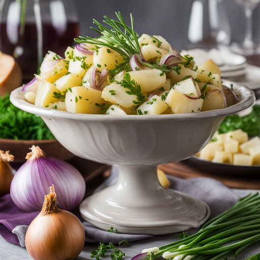 Zwiebel- und Schnittlauch-Kartoffelsalat