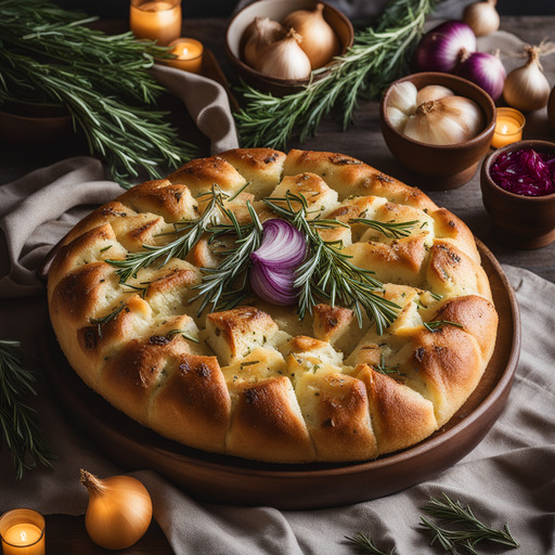 Zwiebel- und Rosmarin-Focaccia