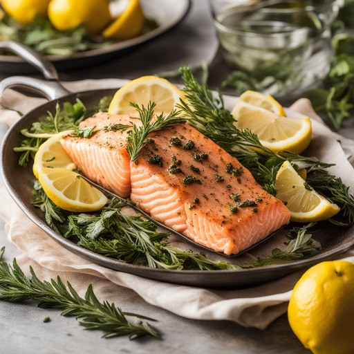 Gebackener Lachs mit Zitronen-Kräuter