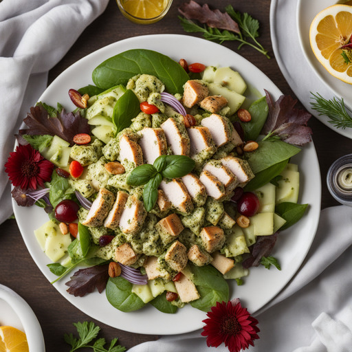 Pesto-Hähnchen-Salat