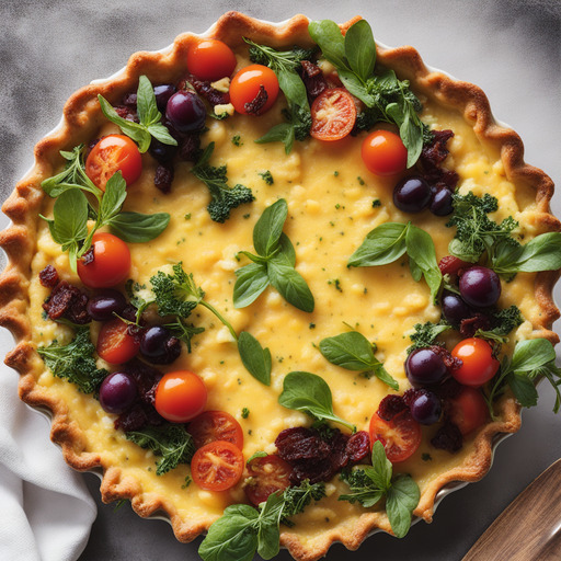 Quiche mit Polentaboden