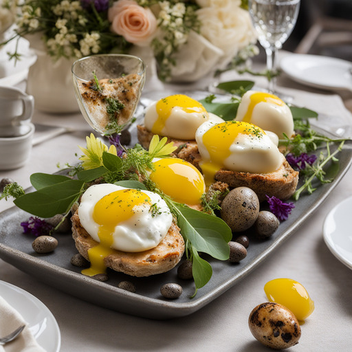 Wachtel Eier Benedict