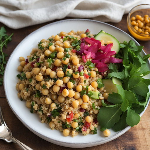 Quinoa und Kichererbsensalat