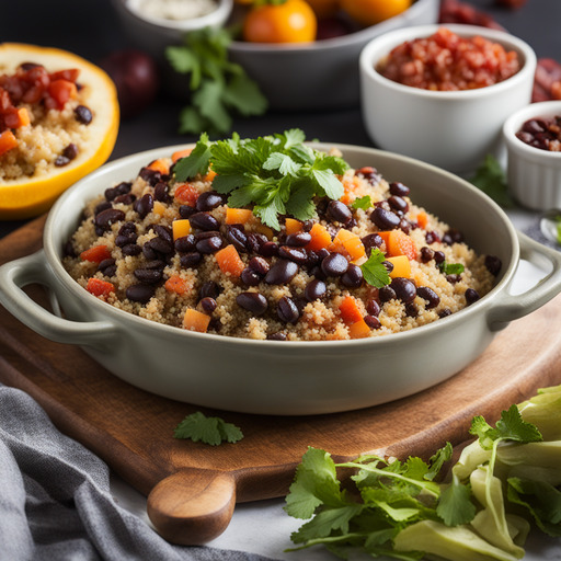 Quinoa-und-Schwarze-Bohnen-Auflauf