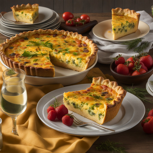 Quiche mit Maisbrotkruste