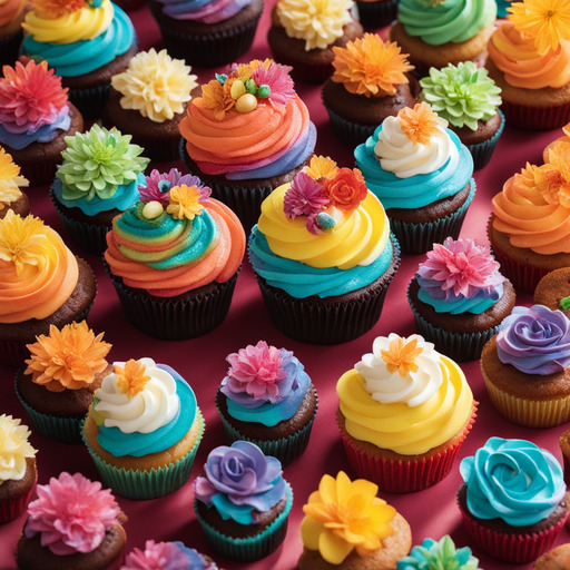 Regenbogen Cupcakes