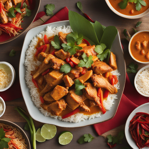 Rotes Curry Hähnchen