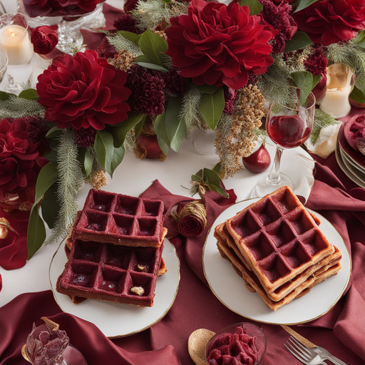 Rote Samt Waffeln