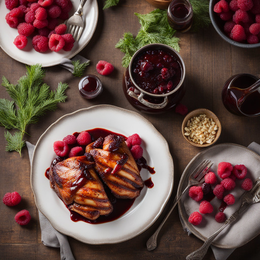 Himbeer-Balsamico-glasiertes Hähnchen