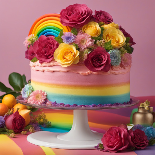 Regenbogenkuchen