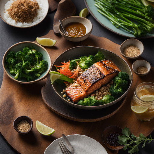 Sesam Soja Glasierter Lachs