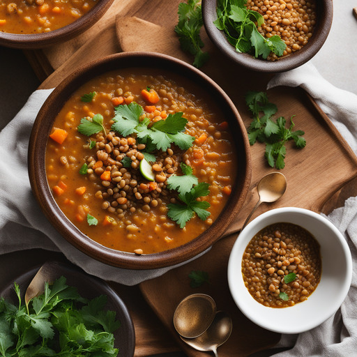 Scharfe Linsensuppe